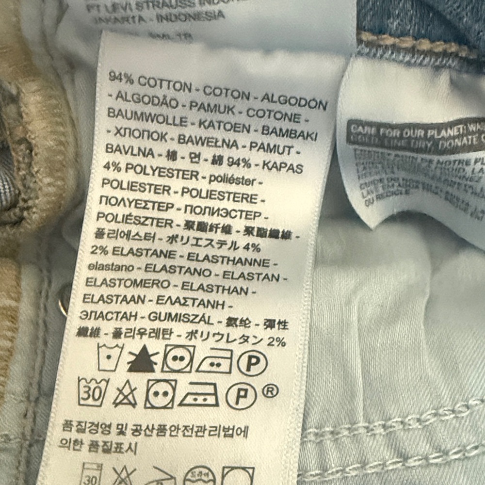 Levi's 724 Light Blue High Rise Straight Leg Jeans Sz 26 - Picture 10 of 12